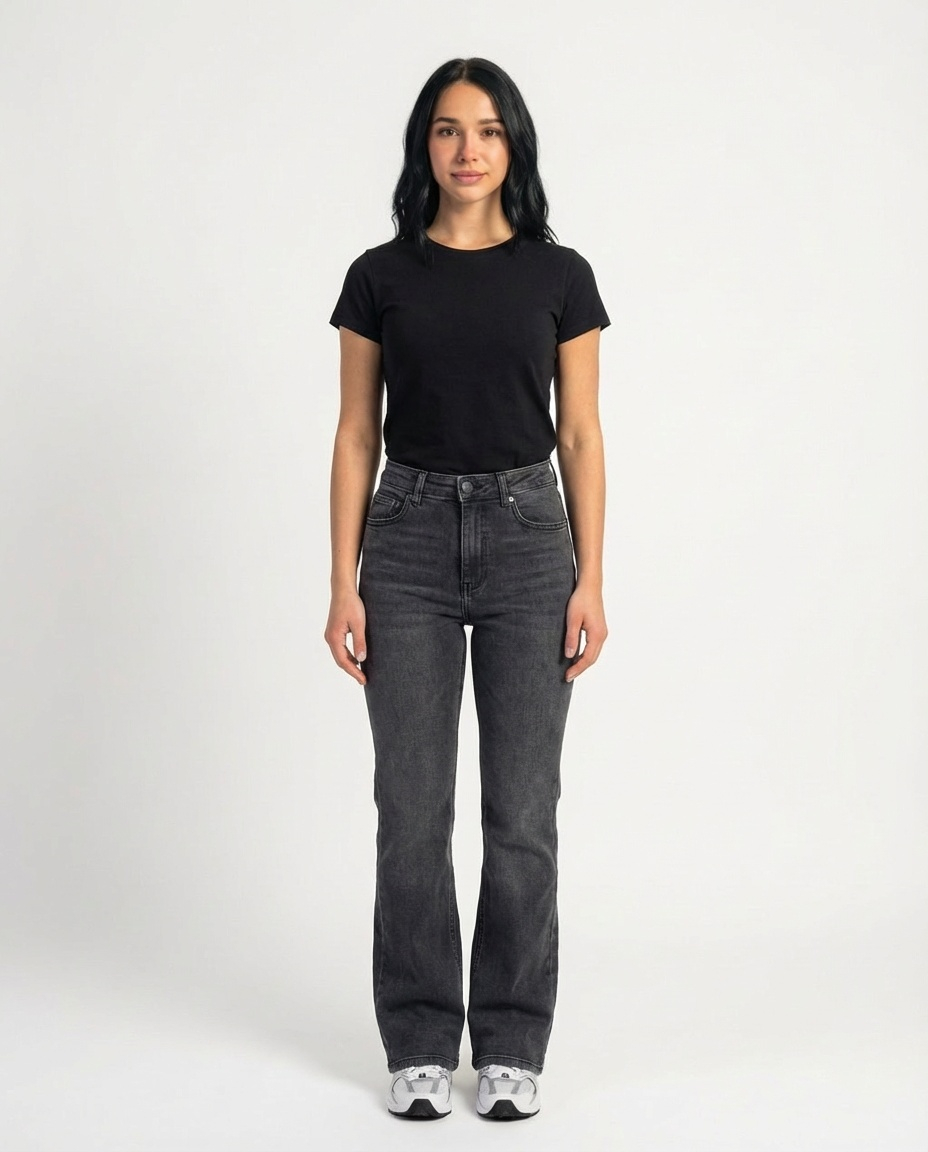 Smiltė laisvo kirpimo džinsinis audinys