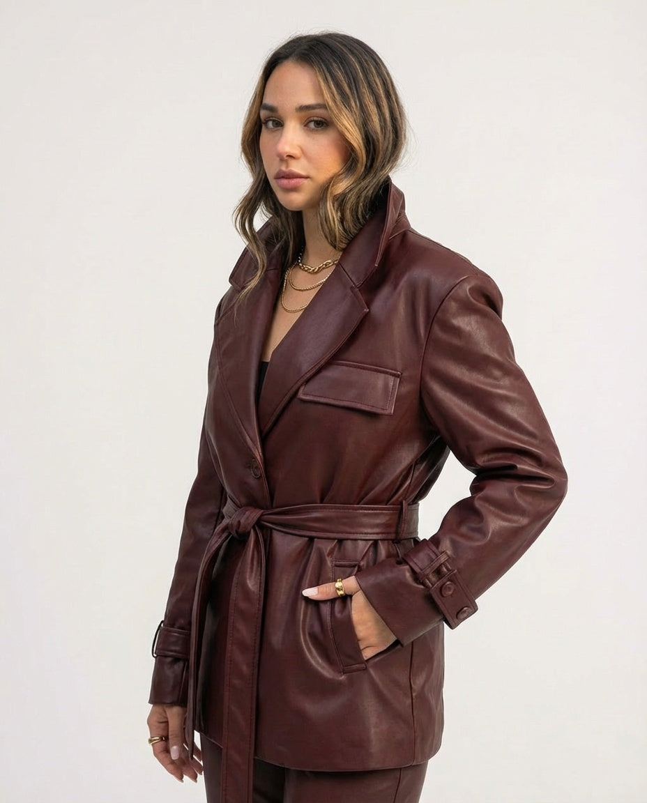 Vilna Leather Coat