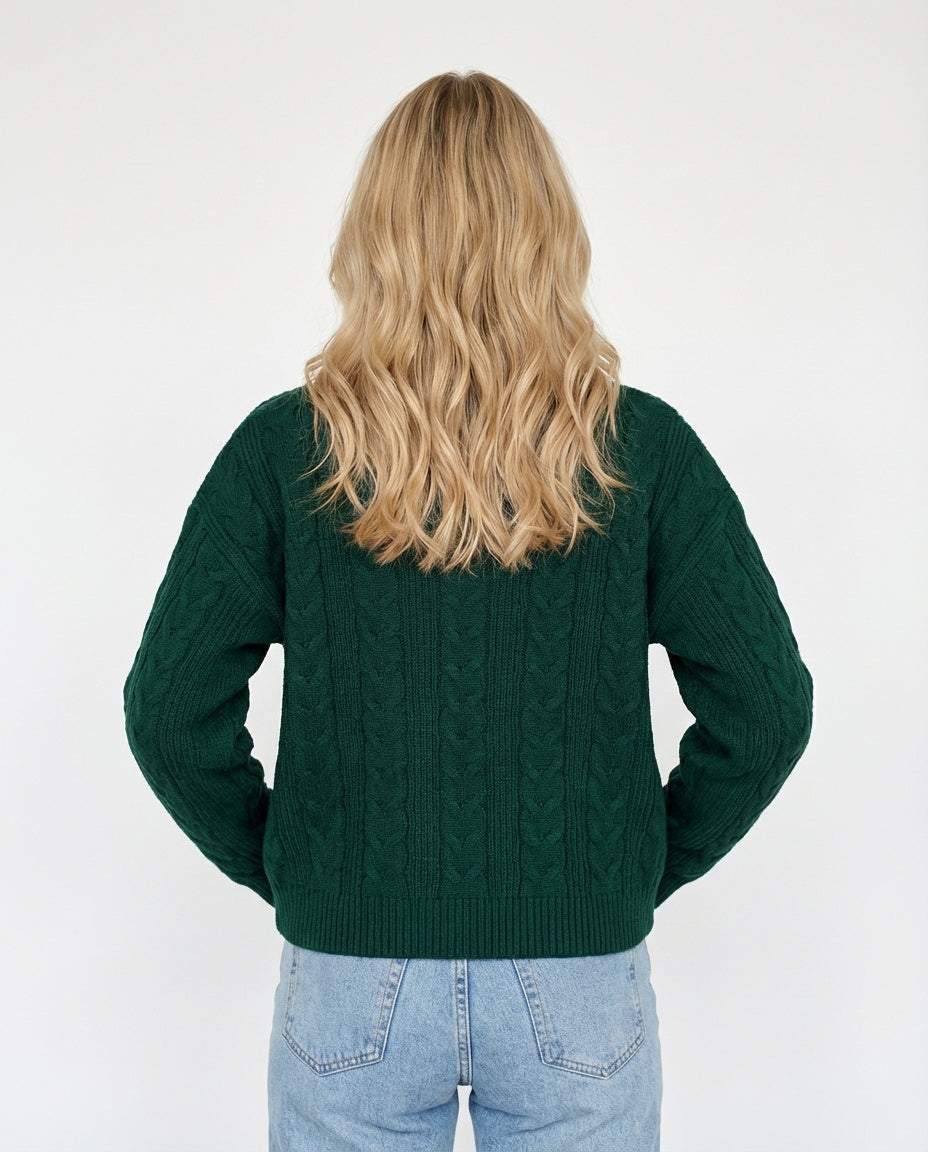 Miška megztas megztinis su kabeliu 