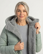 Šešuva žieminis pūstas paltas