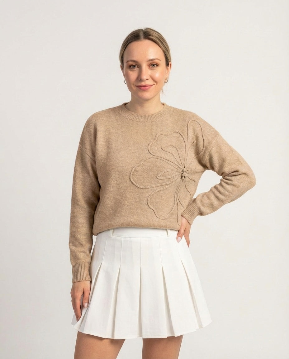 Gėlėtas Rūtos megztinis