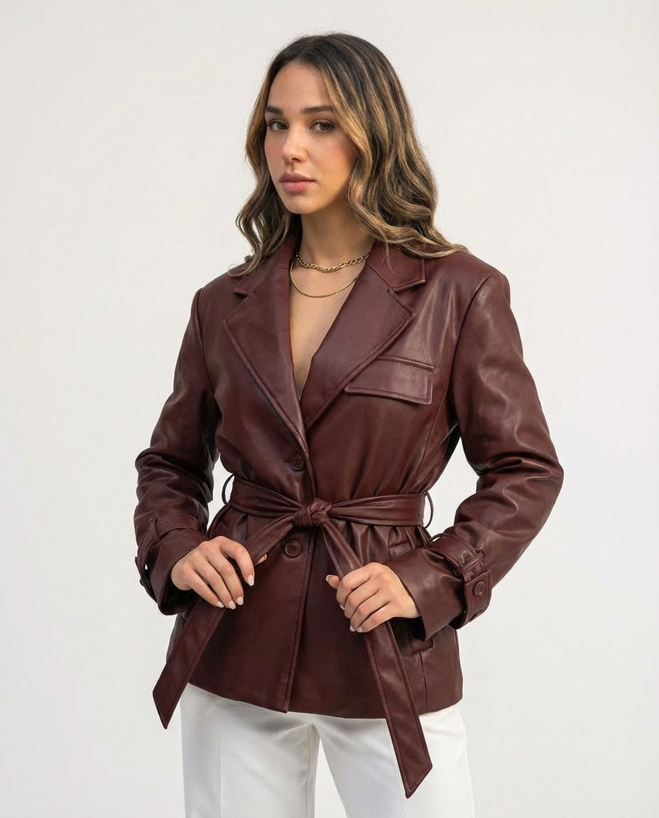Vilna Leather Coat