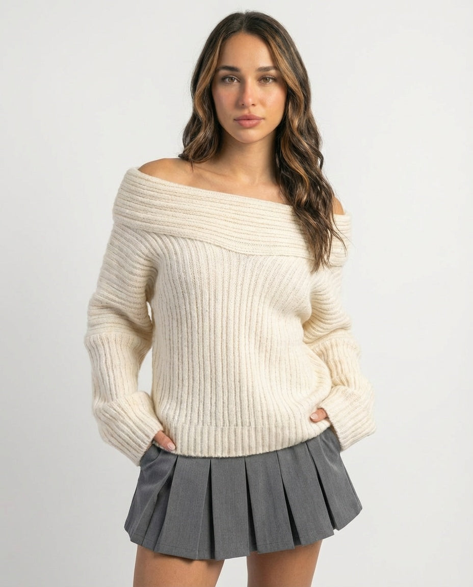 Saulė Off-Shoulder Knit