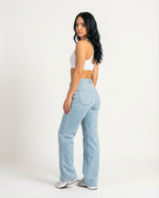 Smiltė laisvo kirpimo džinsinis audinys