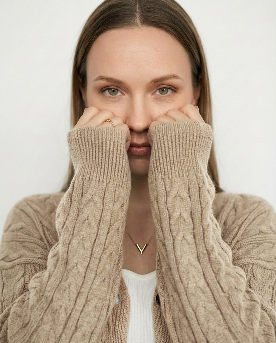 Miška megztas megztinis su kabeliu 