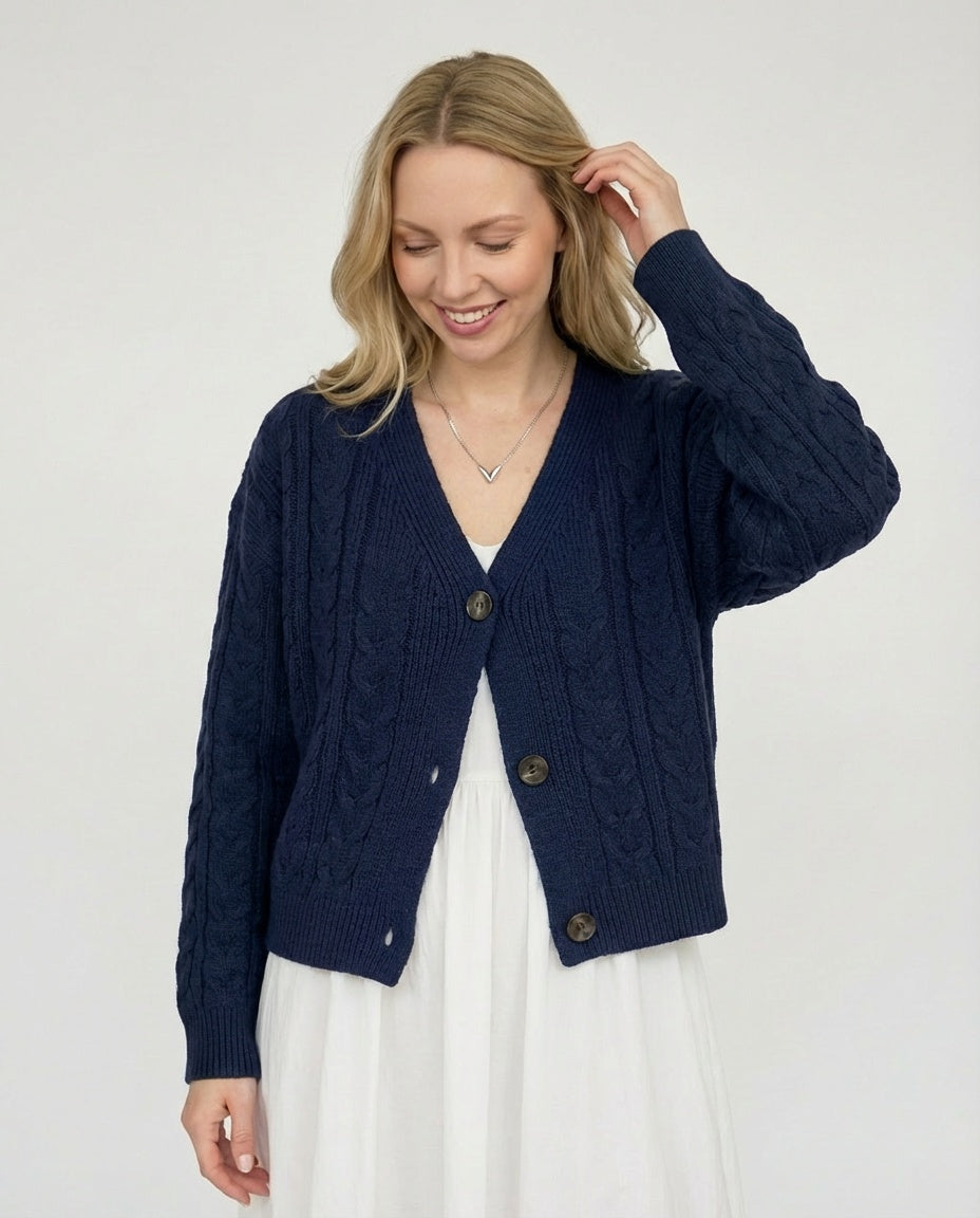 Miška megztas megztinis su kabeliu 