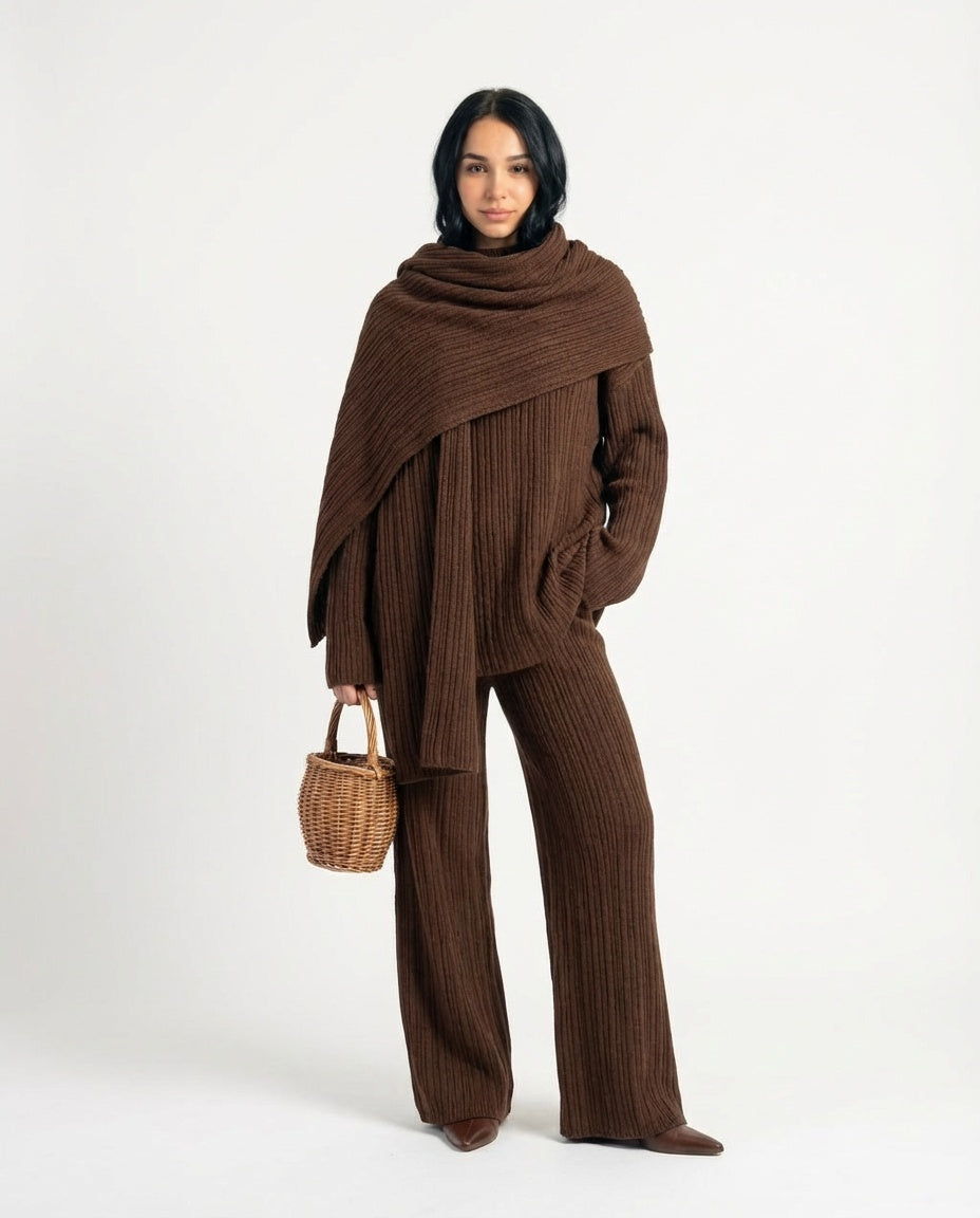 Moteriškas megztas komplektas 