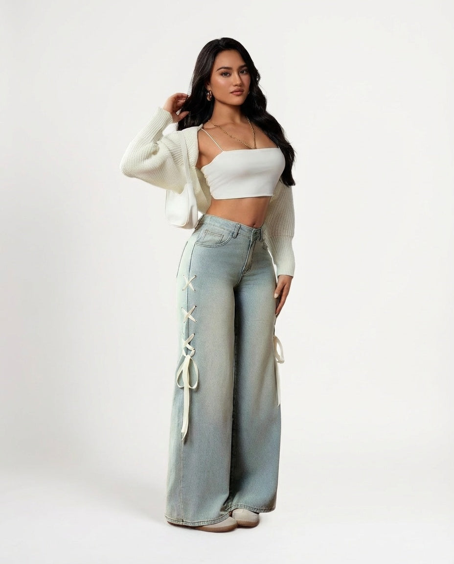 Nida Ribbon džinsinis audinys