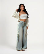 Nida Ribbon džinsinis audinys