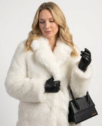 Nidos dirbtinio kailio paltas