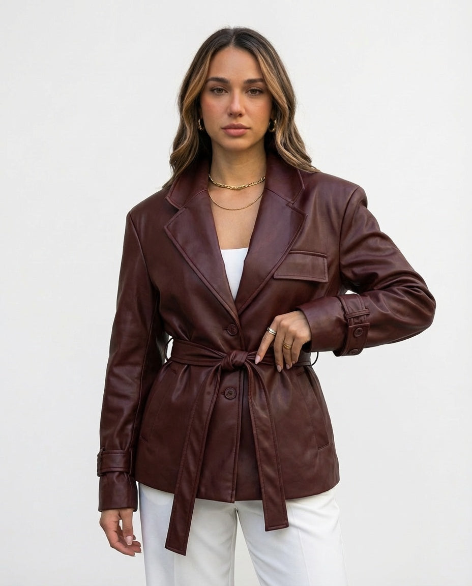 Vilna Leather Coat