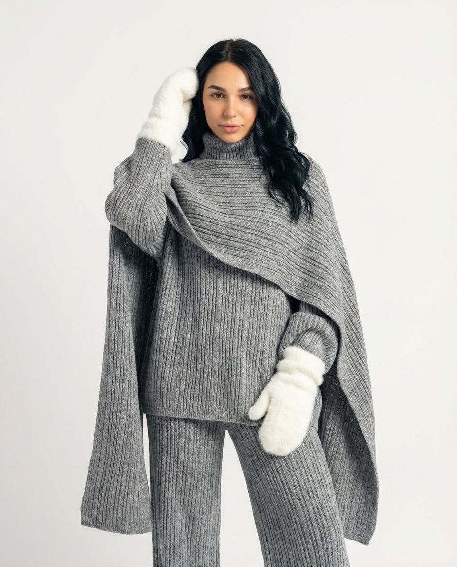 Moteriškas megztas komplektas 