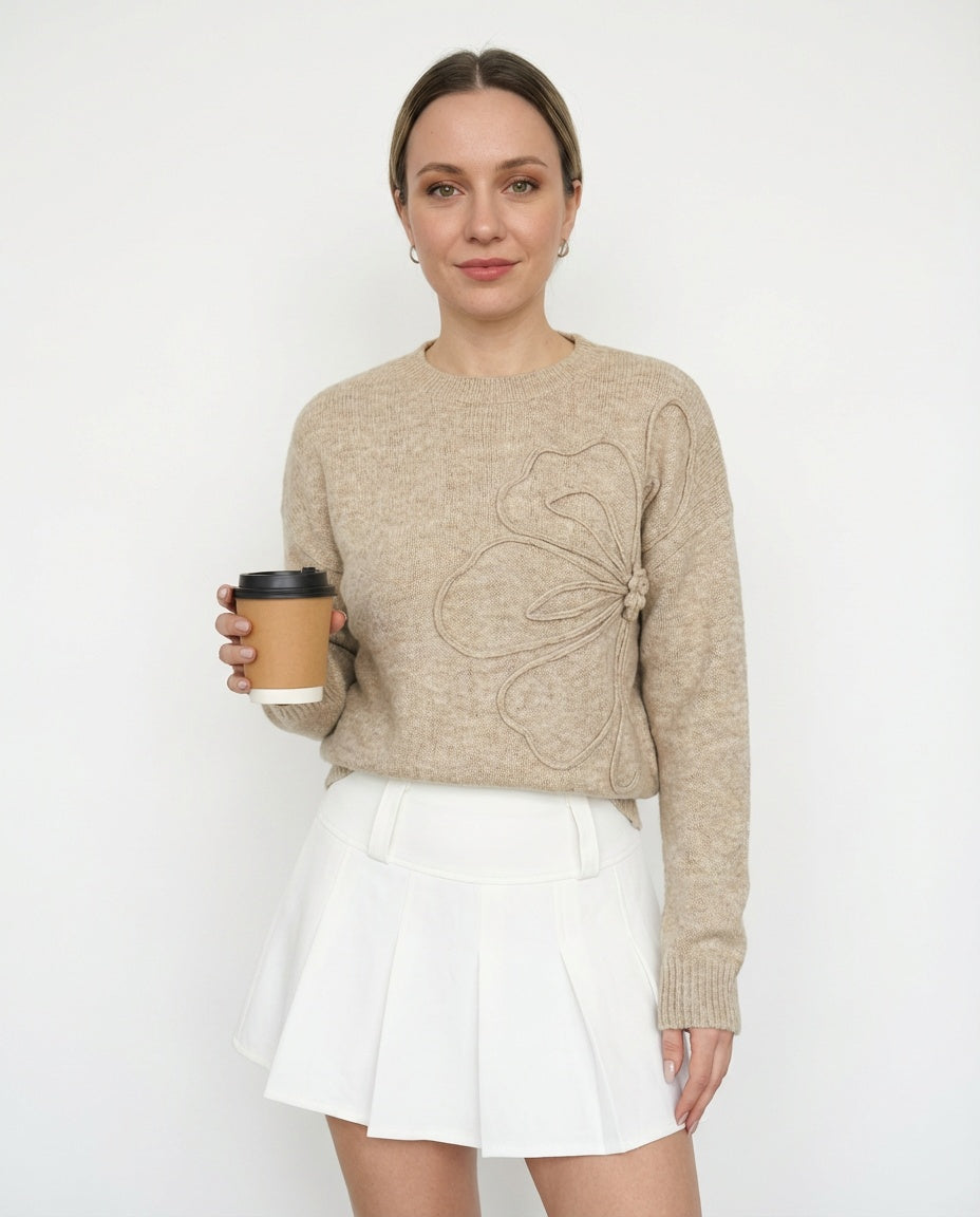 Gėlėtas Rūtos megztinis