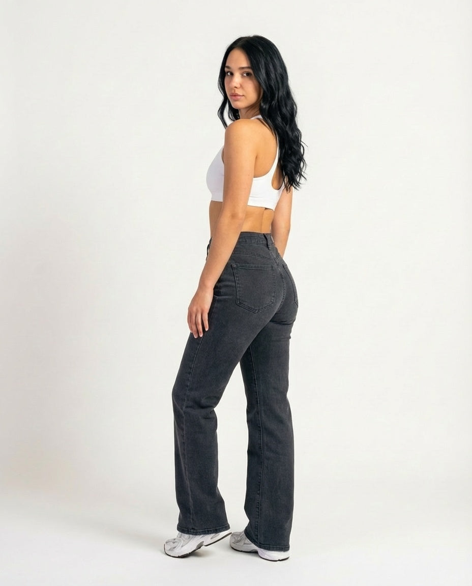 Smiltė laisvo kirpimo džinsinis audinys