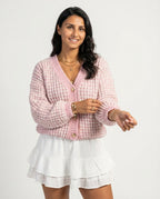 Megztinis rausvai gintarinis 